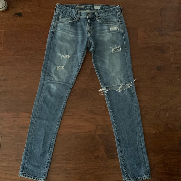 AG Jeans Ripped Boyfriend Skinny Jean - Picture 2 of 7